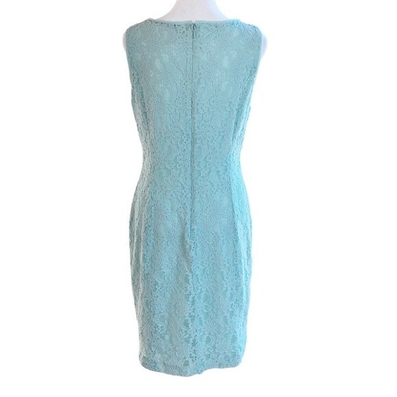 Lauren Ralph Lauren Lace Midi Dress‎ Sleeveless Sheath SZ 8 - Picture 4 of 14
